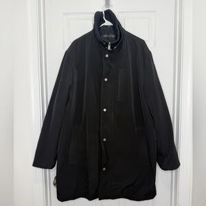 Calvin Klein Men's Black Raincoat - Size 44 L